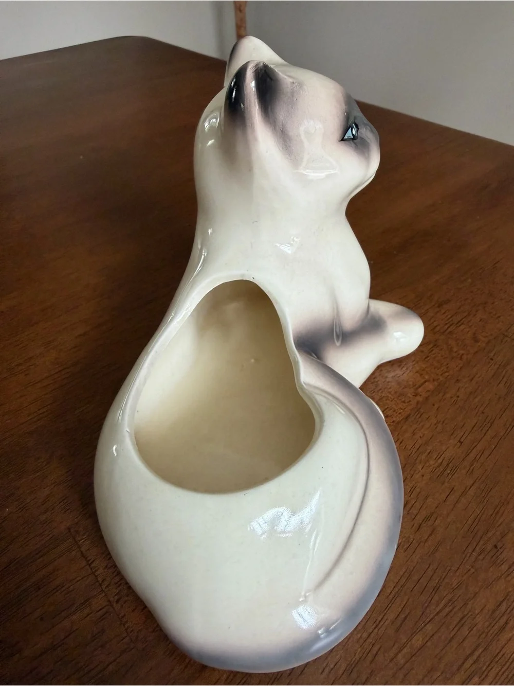 Vintage Siamese Cat Ceramic Planter